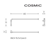 MEDIDAS TOALLERO GIRATORIO LOGIC COSMIC